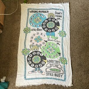 Wrong Number Vintage Towel